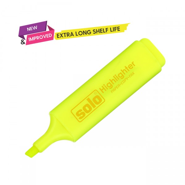 Highlighter Pen Yellow (HLF01) Pack of 10 pcs